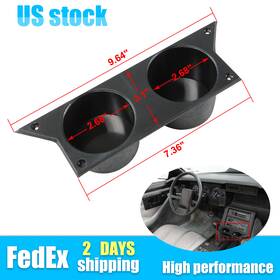 Ot001097 Silverautoparts For 1982-1992 Chevy Camaro 3rd Third Gen Dual Cup Holder 2-door Black