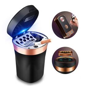 Solarxia 701851238009 Car Ashtray Auto Cigar Electronic Cigarette One Size Black