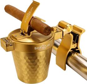 Yhgjing26 Soxqzjh Cigar Ashtray Accessories Holder With Lid One Size Gold
