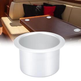 Stainless Steel Bottle Cup Drink Holder Insert Matte Silver Tone For Boats Rvs