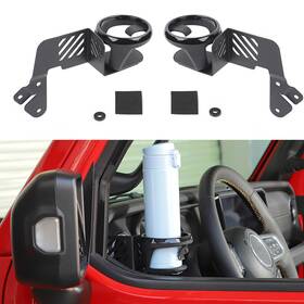 2025wu4329fwq1512at01 Tesin Door Mount Cup Holder Bracket For Jeep Wrangler Jl Gladiator Jt 18 Accessories