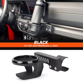 240621us02at01wq21 Tesin Black Passenger Grab Handle Cup Holder Mount For Jl Wrangler/jt Gladiator 24 25