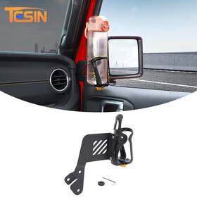 Tesin20240422ab1347 Tesin Black Right Door Drink Cup Holder Mount Rack Bracket For Jeep Wrangler Jl Jt 18