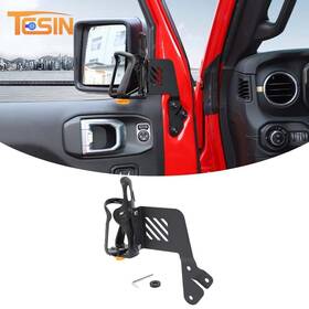 Tesin20240422ab1543 Tesin Black Left Front Door Drink Cup Holder Mount Bracket For Jeep Wrangler Jl Jt 18