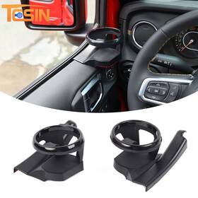 Tesin20240422ab1666 Tesin Front Door Cup Holder Mount Stand Fit For 2018-25 Jeep Wrangler Jl Gladiator Jt