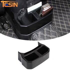 Tesin20240422ab1711 Tesin Center Rear Cup Holder Mount Storage Box Organizer For Jeep Wrangler Jl 18 Black