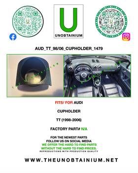 1479 The Unobtainium Aud Tt 98/06 Cupholder Fits/for Audi 1998-2006