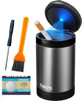 Thikpo 770807404799 Ashtray With Lid Smellproof And Smokeproof Cup Holder One Size 2025 Upgraded