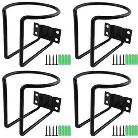 Ch-bk4 Tihood Cup Holders 4pcs Stainless Steel Wall Mount Marine Boat Rv Yacht Black