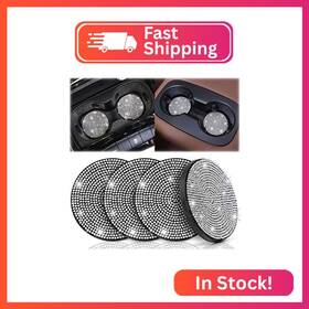 Tobequeen Cz22071101 Bling Car Cup Holder Coaster 4 Pack Crystal Rhinestone