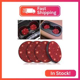 Tobequeen Cz22071102 Bling Car Cup Holder Coaster 4 Pack Universal Vehicle Holders Coa