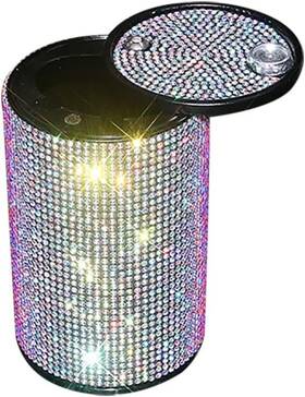 Db02495 Totmox 03npcs Rhinestone Decoive Car Ashtray Female Creative Personality Metal Flame