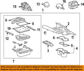 5891706140 Toyota Oem 18-24 Camry Console Center Console-cup Holder Mat