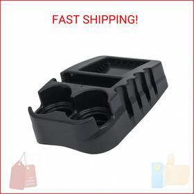 Tsi Products 80511 Universal Car Floor Center Console With Dual Cup Holders Portable Consol