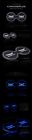 Ua001 Change Up Led Cup Holder Console Plate Blue Light For