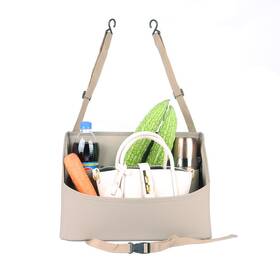 Viaviat 774980482278 Car Handbag Purse Holder Between Seats Leather Beige Style 1