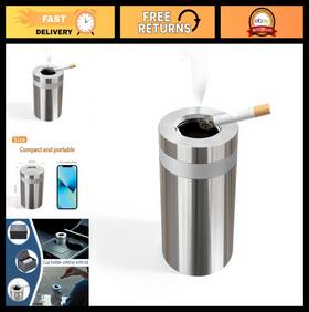 Ct-003 Vibenest Car Ashtray Stainless Steel Windproof Cup Holder Fit Rotating Lid Silver Tall Ct-003 Vibenest Car Ashtray Stainless Steel Windproof Cup Holder Fit Rotating Lid Silver Tall