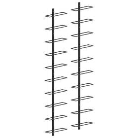 289567 Vidaxl Wall Wine Rack Bottle Holder For 20 Bottles Storage 2 Pcs