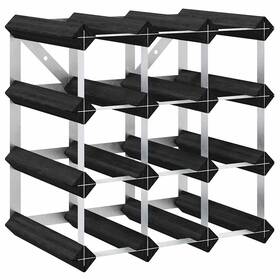 325913 Vidaxl Countertop Wine Rack Bottle Holder For 12 Bottles Storage Solid Wood