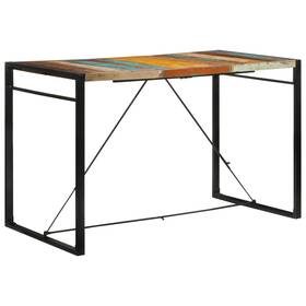 351721 Vidaxl Bar Table Multicolor Reclaimed Wood Medium Industrial