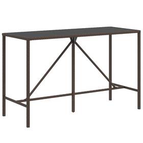 362590 Vidaxl Bar Table With Glass Top Brown Black