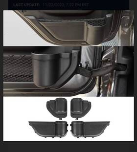 Bap0123041605 Voodonala 4-door Pocket Storage Box Organizer Tray For Jeep Wrangler Jl Jt 18 Accessories