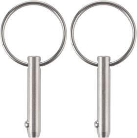 4336340289 Vturboway 2 Pcs Quick Release Pin 1/4 Inch Diameter Usable Length 1 Silver