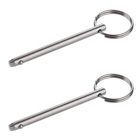 Vturboway Pins 4.8mm 65mm 2 Pack Quick Release Pin Diameter 3/16 Inch Overall X Silver