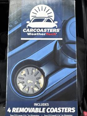 8a4ccst Weathertech Carcoasters Easy Clean Cup Holder Shield 4 Pack 2 Removable Black