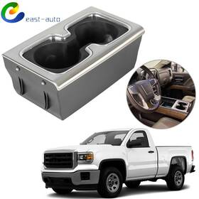 Ea1193516su Wflnhb Inch Burnish Center Console Cup Holder Plastic For 2014-2015 Gmc Sierra Blk Silvery