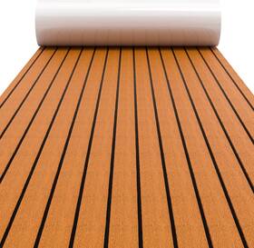 Woowave 797805984641 Eva Foam Boat Flooring Decking Sheet 94.5ftftx31.5ftft Brown Strip