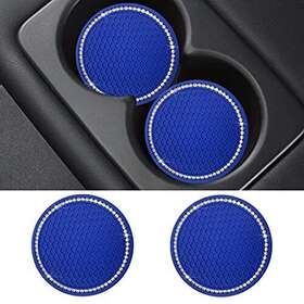 Wubbalubba 783906156629 Universal Vehicle Bling Travel Auto Cup Holder Insert Coasters2.75 Inch Cryst