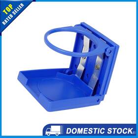 X Autohaux 726215644111 Pack Of 1 Car Truck Boat Universal Adjustable Folding Cup Drink Holder Blue
