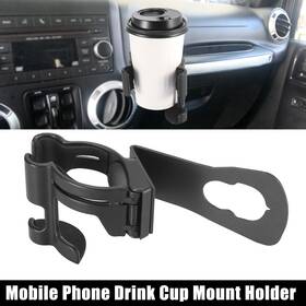 X Autohaux 782685096577 Cell Phone Mount Holder Drink Cup Bracket Kit For Jeep Wrangler Jk Jku 12-18
