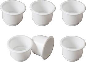 Bt0261-6 X-haibei 6 Recessed Plastic Cup Drink Can Holder Marine Boat Rv White