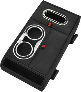 St-t2456 Ximinz Car Armrest Storage Box High-end Feel Organizer With Two Cup Black