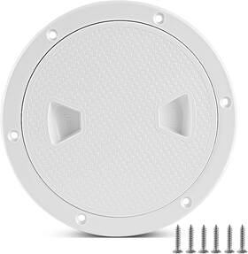 Xztrdi 635393022065 Boat-ready White Round Non-slip Inspection Hatches - Sizes 4 Inch 8