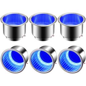 Jf-yexiya-1986 Yexiya 6 Pcs Led Cup Holder Marine Drink Stainless Steel Holders Inse