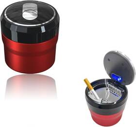 Yourkar-1840ca Yourkar Car Ashtray Portable Smokeless Cylinder Cup Holder Ash Tray Small Red