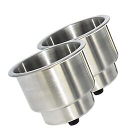 Yuanhe 2pcs Stainless Steel Cup Drink Holder With Drain For Marine Boat Rv Campe