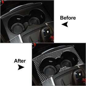 Yusen233 310004823773 Water Cup Holder Panel Cover Trim Carbon Fiber For Alfa Romeo Giulia 2017-2019