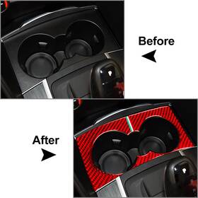 Yusen233 423124286202 Inner Water Cup Holder Panel Cover Trim Red For Alfa Romeo Giulia 2017-2019 Car