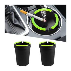 Ywdiml-car14 Ywdiml Car Ashtray 2pcs Smokeless Glow Self-extinguishing Vehicle Black