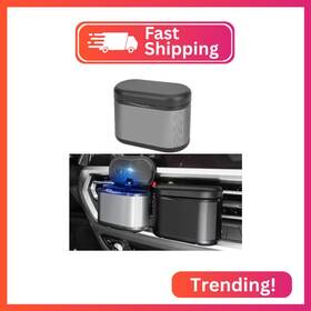 Zacxoxsr At00x Car Ashtray Detachable Ceramics With Lid Blue Led Light Removable Lighter U