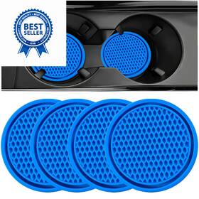 Zscbdbl4-us Zsdy Car Cup Coaster 4pcs Universal Auto Non-slip Holder Embedded Blue