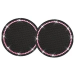 Yousheng 2PCS Bling Car Cup Coaster, Universal Holder Count Black And Pink. Fixed Price $11.71.