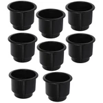 Qty 8: Black Plastic Cup Holder W/ Drain Hole Fits Universal Products. Fixed Price $16.64.
