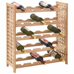 Wine Rack For 25 Storage Bottles Holder Bar Solid Wood Walnut Vidaxl. Fixed Price $63.99.