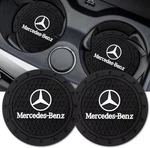 2PCS Mercedes Benz Logo Round Car Cup Holder Coaster Insert. Fixed Price $11.99.