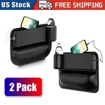 2PCS Car Side Seat Gap Filler Organizer Set With Phone Holder & Cup Black. Fixed Price $14.99.